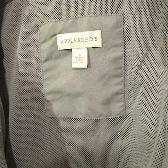 Sage Green Appleseed's Windbreaker Jacket, Size L - Picture 3 of 7